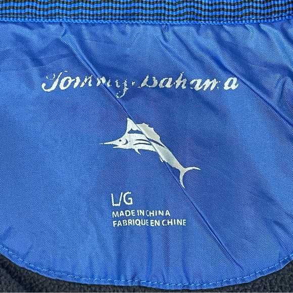 Tommy Bahama Mens L blue fleece pullover 1/4 Zip Athleisure active - Picture 10 of 13